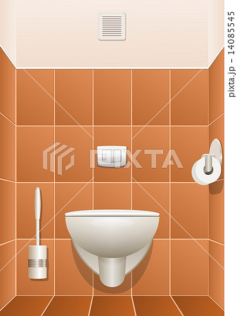 Toilet in a building interior. Vector illustration 14085545