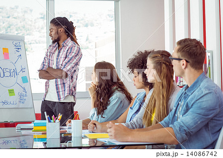 Students looking at white board 14086742