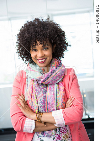 Portrait of confident female fashion designer 14086831