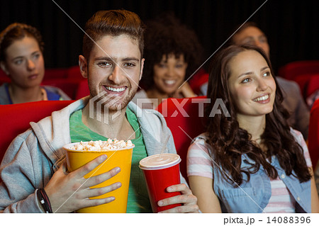 Young couple watching a film 14088396