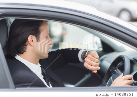 Businessman in the drivers seat Businessman in the drivers seat 14089251
