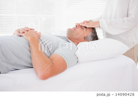 Therapist working with man Therapist working with man 14090426