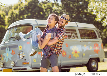 Hipster couple having fun together 14091736