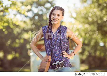 Pretty hipster smiling at camera 14092660