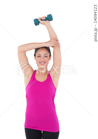 Fit woman with blue dumbbell 14094123