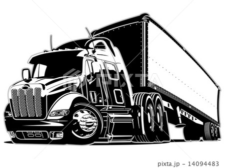 Cartoon semi truck Cartoon semi truck 14094483