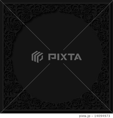 Decorative floral frame. Vector illustration 14094973