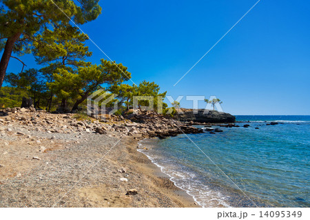 Beach at Phaselis in Antalya, Turkey 14095349