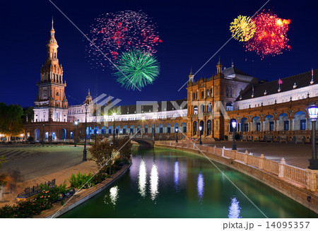 Fireworks in Sevilla Spain Fireworks in Sevilla Spain 14095357