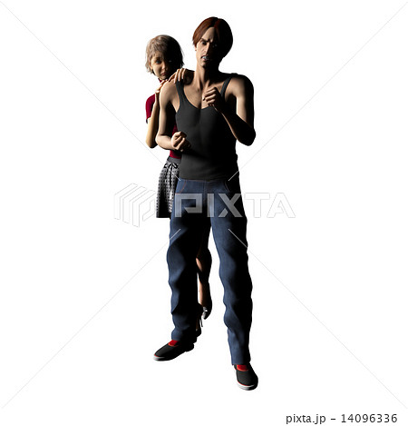 Perming女性を守る強い男性イメージ ３dcgイラスト素材のイラスト素材 14096336 Pixta