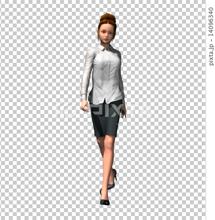 perming 若い女医さんイメージ　３DCG　イラスト素材 14096340
