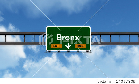 Bronx USA Highway Road Sign Exit Only  14097809