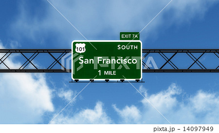 San Francisco USA Interstate Highway Sign 14097949