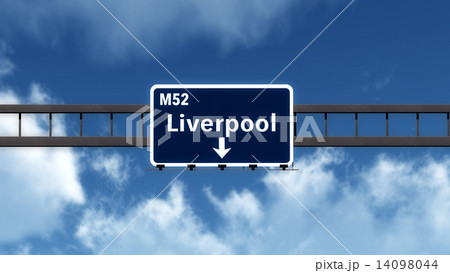 Liverpool United Kingdom England Highway Road Sign Liverpool United Kingdom England Highway Road Sign 14098044