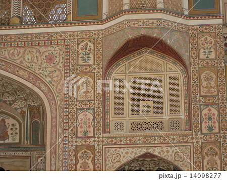 インドの世界遺産　アンベール城の美しいモザイク 14098277