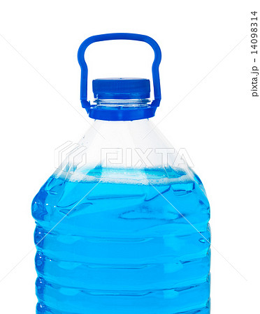 Bottle with blue liquid 14098314