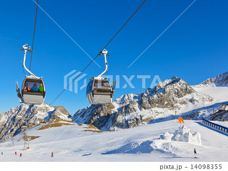 Snow fort in mountains ski resort - Innsbruck Austria 14098355