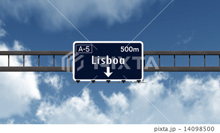 Lisboa Lisbon Portugal Highway Road Sign 14098500