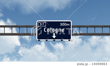 Koln Cologne Germany Highway Road Sign Koln Cologne Germany Highway Road Sign 14099063