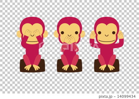 I do not care, I do not listen, I do not say the monkey 14099434