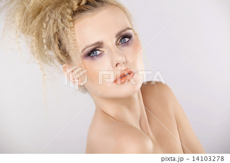 Young pretty woman with beautiful blond hairs 14103278