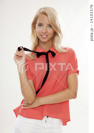 Young pretty woman with beautiful blond hairs 14103376