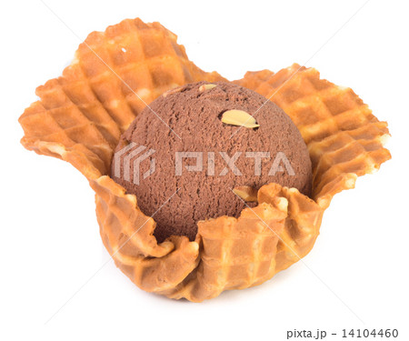 ice cream. Chocolate Ice Cream Scoop on a background 14104460