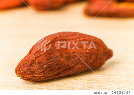 Close up and selective focus on the dried Wolfberry or Goji at the foreground 14105534