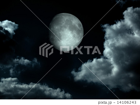 The moon in the night sky in clouds The moon in the night sky in clouds 14106243