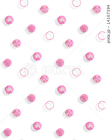 装飾 ゼンタングル 模様 水玉模様 ドット 水玉 手描き 水彩 桃色 ピンク 白 白バック のイラスト素材 14107394 Pixta