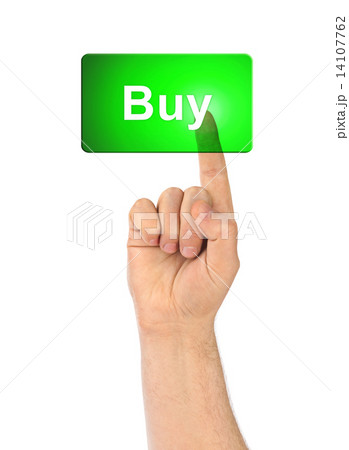 Hand and button Buy 14107762