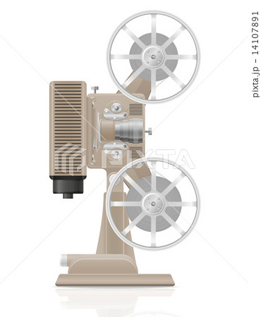 old retro vintage movie film projector vector illustration old retro vintage movie film projector vector illustration 14107891