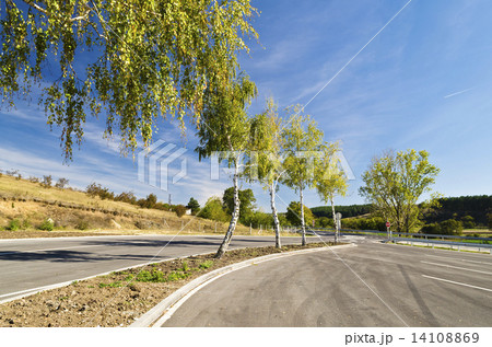 Turnoff on the road near the town of Razgrad 14108869