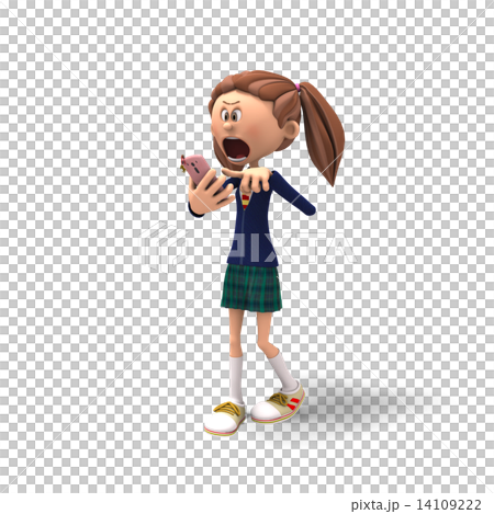 permingSCOOLGIRL007女學生3DCG插畫素材 14109222