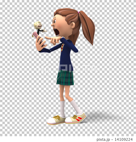 permingSCOOLGIRL009女學生3DCG插畫素材 14109224