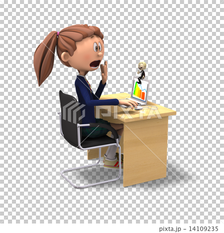 permingSCOOLGIRL020女學生3DCG插畫素材 14109235