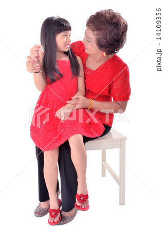 Grandmother together with granddaughter Grandmother together with granddaughter 14109356