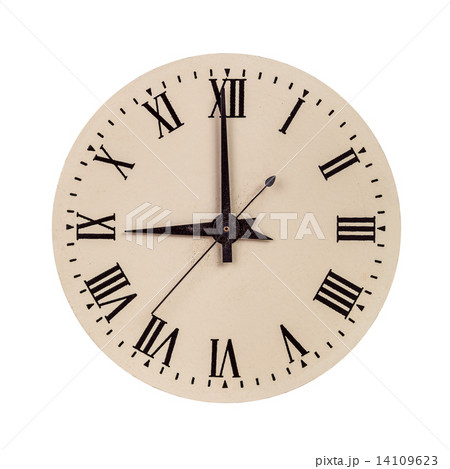 Vintage clock face showing nine o'clock 14109623