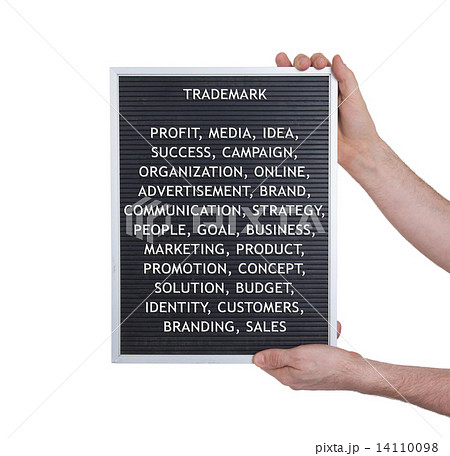 Trademark concept in plastic letters on very old menu board Trademark concept in plastic letters on very old menu board 14110098