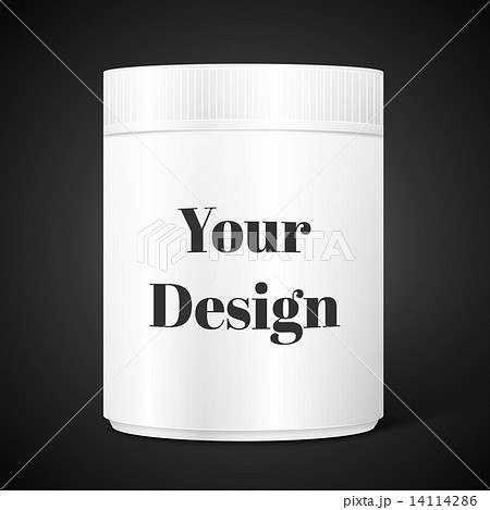 Empty white cylindrical box on the isolated background 14114286