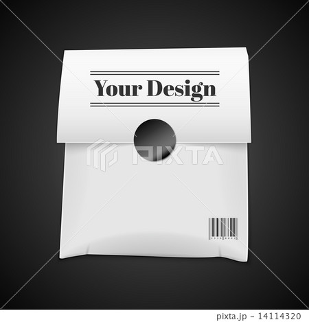 Paper Bag Package Illustration Isolated On Black Background. Product Packing Vector 14114320