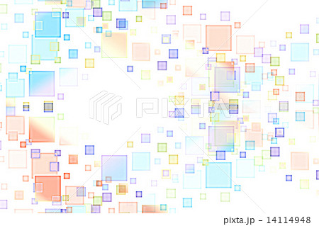 四角 正方形 カラフルのイラスト素材