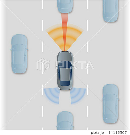 セーフティカー/自動運転 イメージイラスト セーフティカー/自動運転 イメージイラスト 14116507