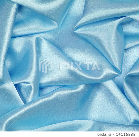 Smooth elegant blue silk as background 14116838