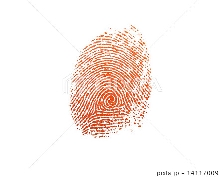 指紋 赤のイラスト素材