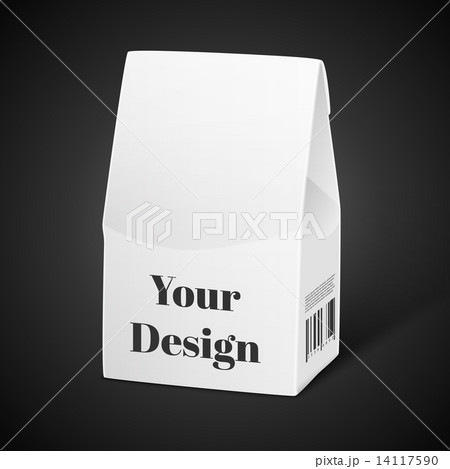 White Package Box Illustration Isolated On Black Background. Product Packing Vector 14117590