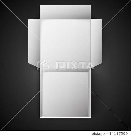 White Package Box Illustration Isolated On Black Background. Product Packing Vector 14117599