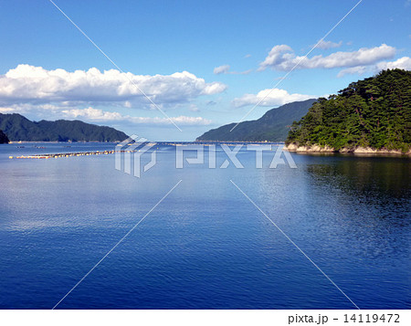 織笠大橋から見た山田湾 14119472