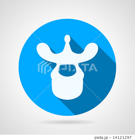 Thoracic vertebra blue vector icon Thoracic vertebra blue vector icon 14121297