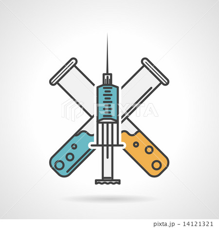 Colored vector icon for vaccination 14121321